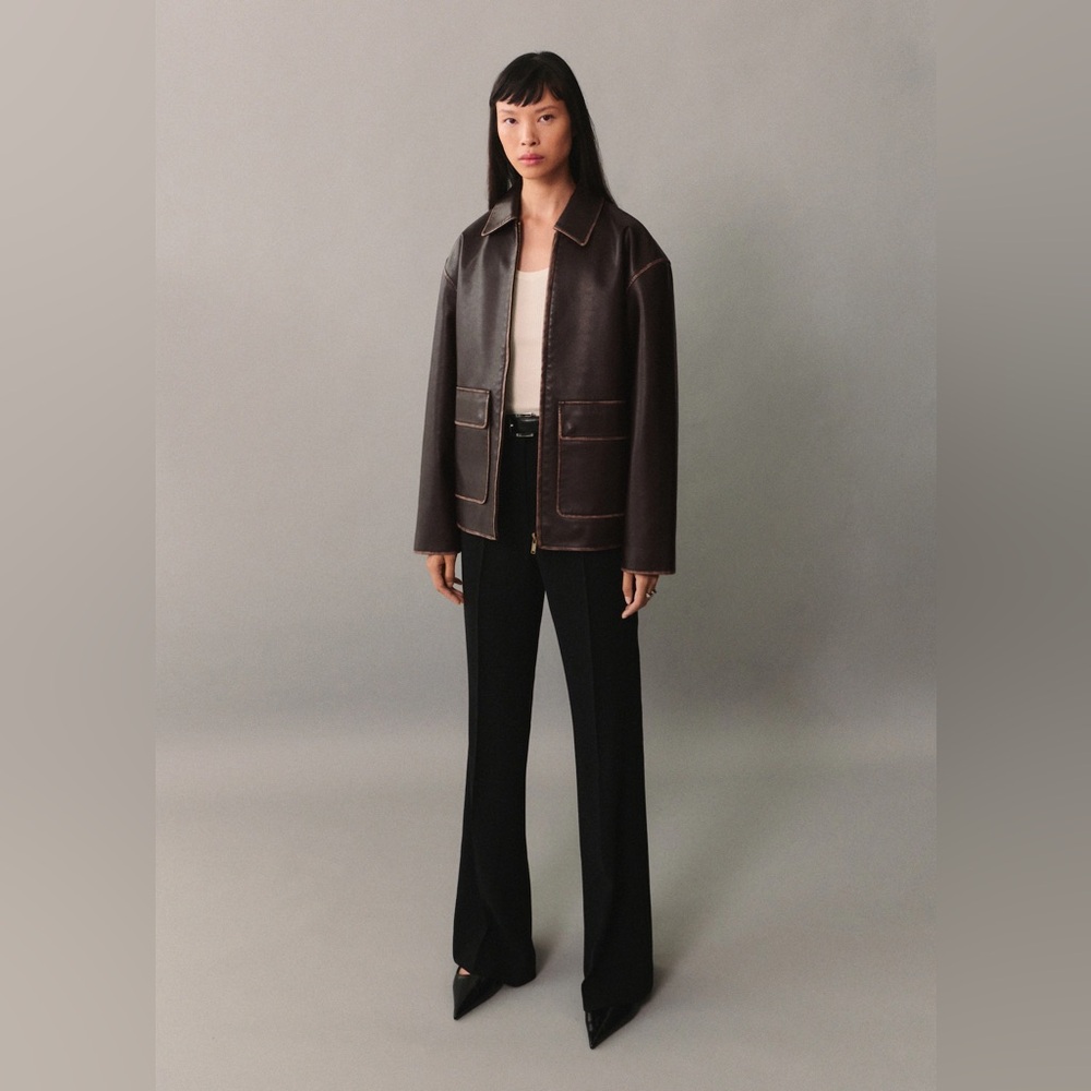 Chic Brown Leather Jacket